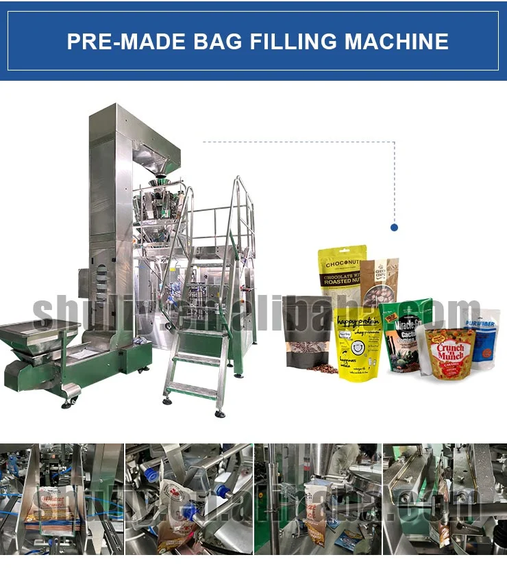 Automatic Doypack Pre Made Bags Fruit Pulp Granule Horizontal Packing Machine Paper, Plastic Packaging Flat Pouch, Doy Pack From Amy