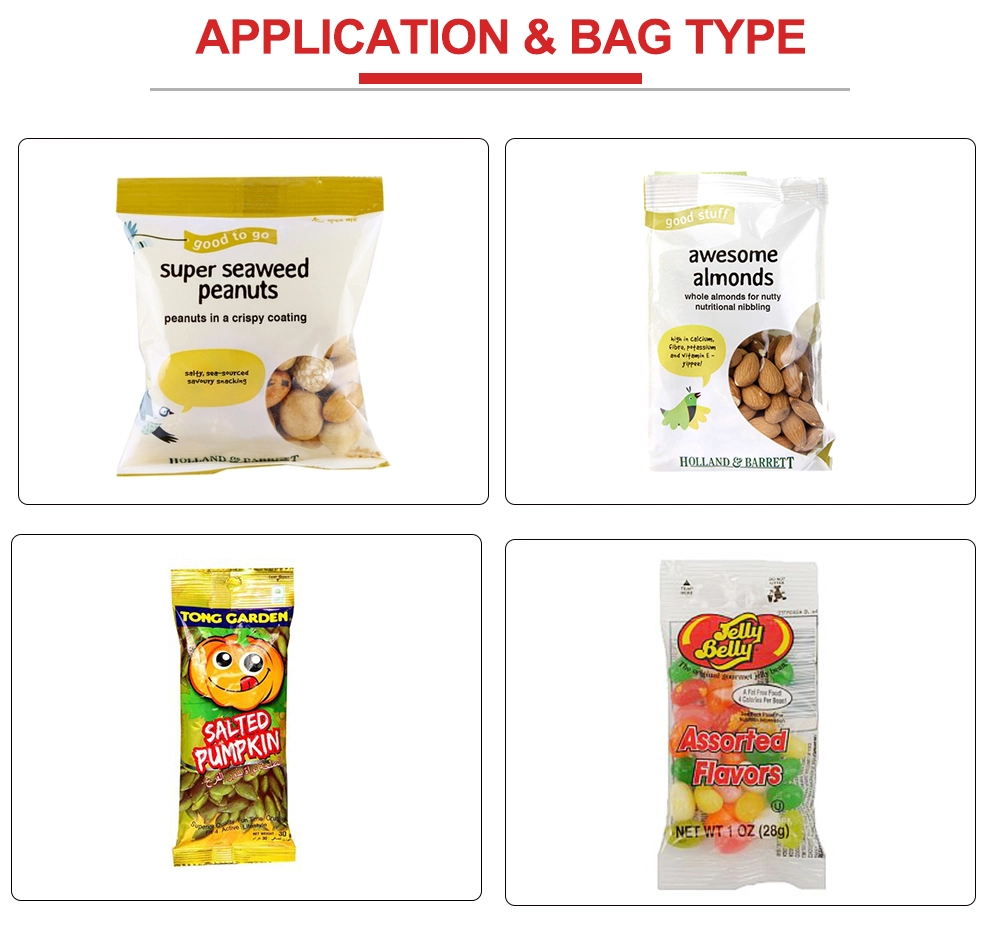 Automatic Vertical Granule Snack Salt/Desiccant/Seed/Spice/Sugar/Popcorn/Coffee/Nuts/Peanut/Legume/Dried Fruit Sachet Food Packing Packaging Filling Machine