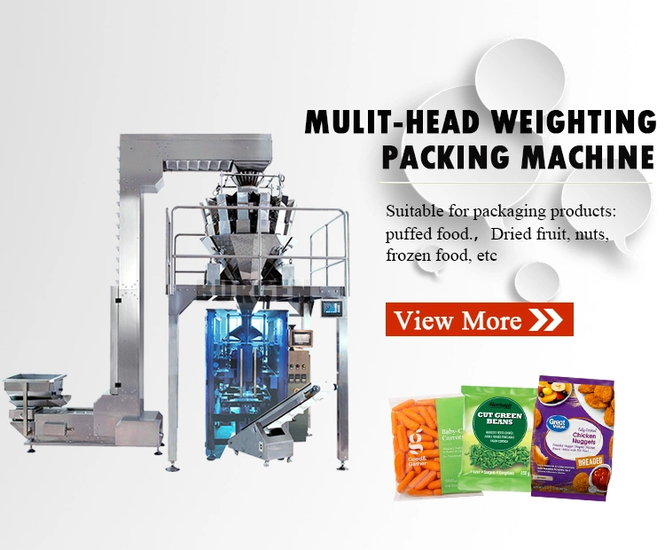 Automatic Potato Chip/Coffee Beans/Seeds/Rice/Granule/Fruit /Nuts /Snacks/Grain Vertical Stand-up Pouch/Premade Gusset Bag Packaging Packing Machine