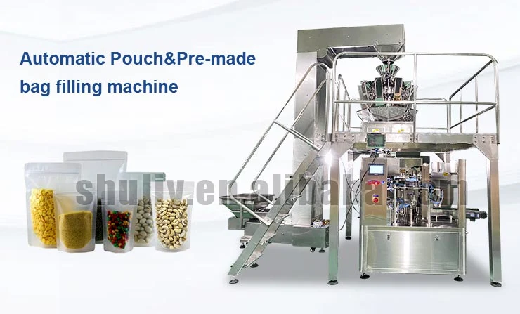 Automatic Doypack Pre Made Bags Fruit Pulp Granule Horizontal Packing Machine Paper, Plastic Packaging Flat Pouch, Doy Pack From Amy