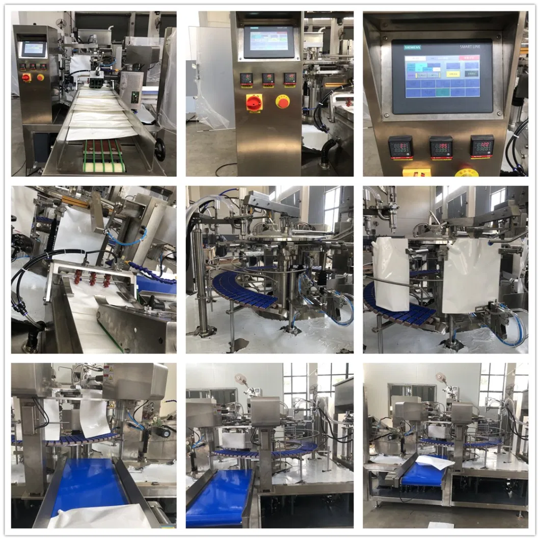 MW8-2030yt Liquid Paste Body Premade Pouch Packing Machine/ Custom Automatic Rotary Stand up Spout Pouch Premade Bag Dipping Sauce Packing Machine
